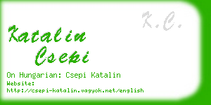 katalin csepi business card